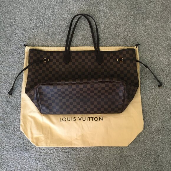 Louis Vuitton Neverfull GM Damier Authentic Tote Bag Brown Canvas with Dust Bag - Picture 16 of 16